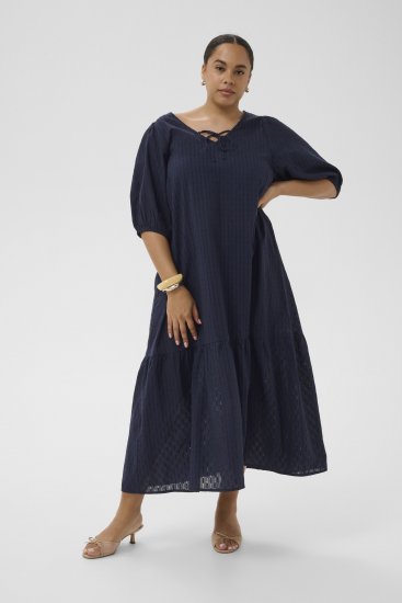 Kaffe Curve Thea Dress Midnight Marine - Maxi jurken - 