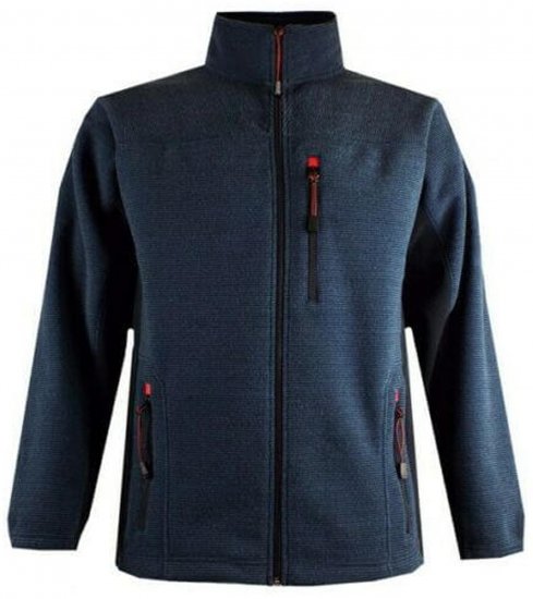 Espionage FL029 Fleece Sweatjacket Navy - Sweaters & hoodies - Sweaters & Hoodies Grote Maten Heren
