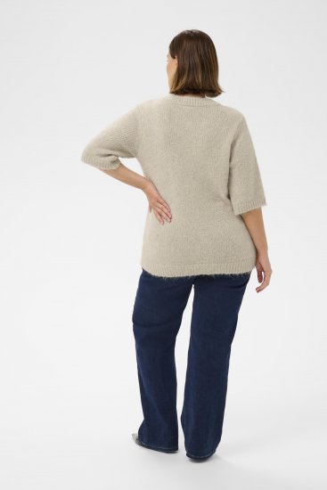 Kaffe Curve Emilia Cardigan Feather Grey Melange - Vesten - 