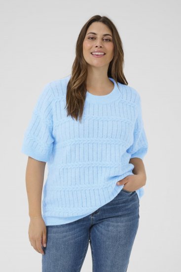 Kaffe Curve Minia Pullover Powder Blue Melange - Gebreide truien - 