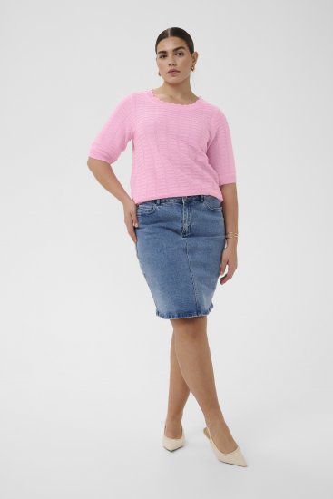 Kaffe Curve Lotia Pullover Pink Frosting - Gebreide truien - 