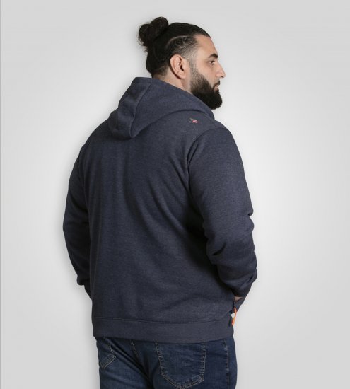 D555 Mansfield Hoodie with Zipper Navy - Sweaters & hoodies - Sweaters & Hoodies Grote Maten Heren