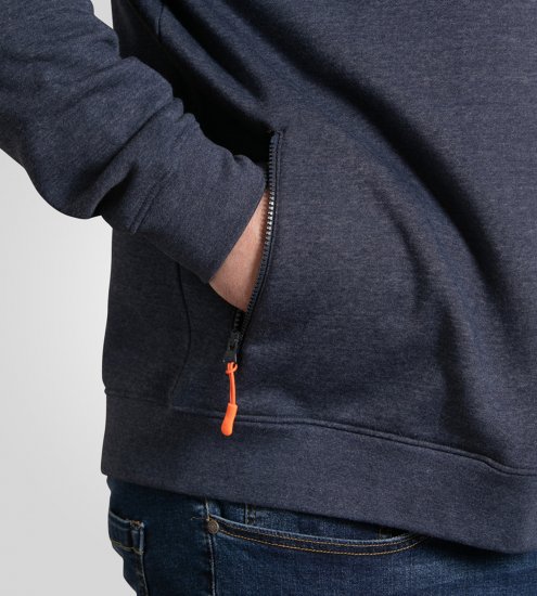 D555 Mansfield Hoodie with Zipper Navy - Sweaters & hoodies - Sweaters & Hoodies Grote Maten Heren