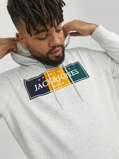 Jack & Jones Codyy Hoodie White - Sweaters & hoodies - Sweaters & Hoodies Grote Maten Heren