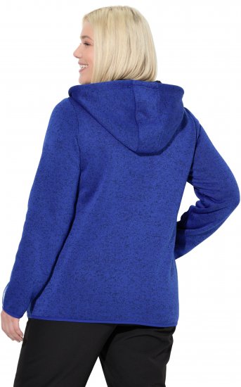 Ulla Popken Sweater Knit Fleece Hoodie Capri Blue - Sweaters & hoodies - 