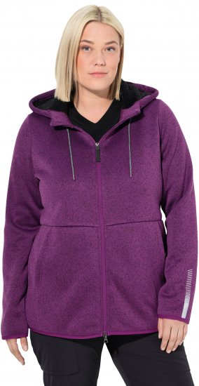 Ulla Popken Sweater Knit Fleece Hoodie Aubergine - Sweaters & hoodies - 
