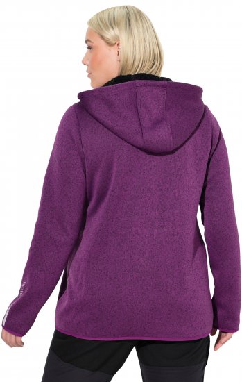 Ulla Popken Sweater Knit Fleece Hoodie Aubergine - Sweaters & hoodies - 