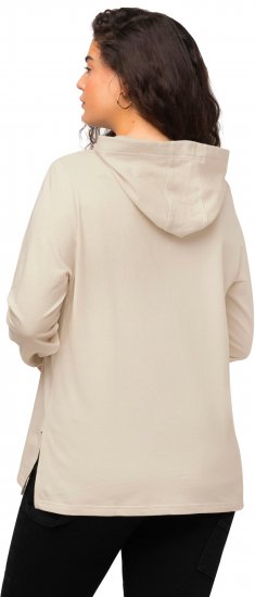 Ulla Popken REBEL LOVE Long Sleeve Graphic Hoodie Vanilla - Sweaters & hoodies - 