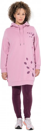 Ulla Popken Oversized Grass Graphic Hoodie Wildberry - Sweaters & hoodies - 