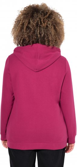 Ulla Popken Rock Sequined Hoodie Ruby - Sweaters & hoodies - 