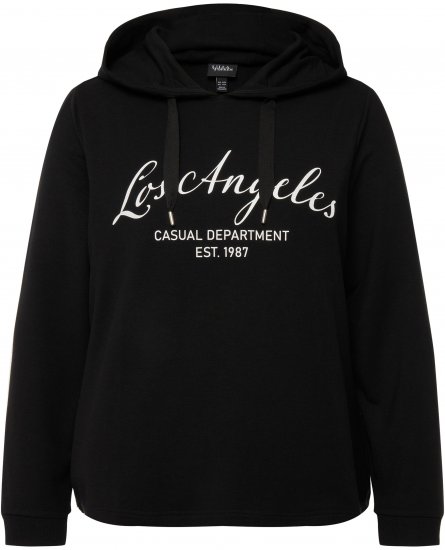 Ulla Popken City Name Graphic Hoodie Black - Sweaters & hoodies - 