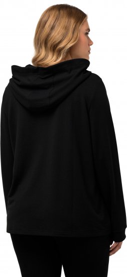 Ulla Popken City Name Graphic Hoodie Black - Sweaters & hoodies - 