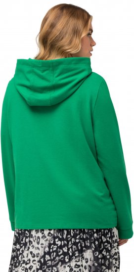 Ulla Popken City Name Graphic Hoodie Emerald Green - Sweaters & hoodies - 