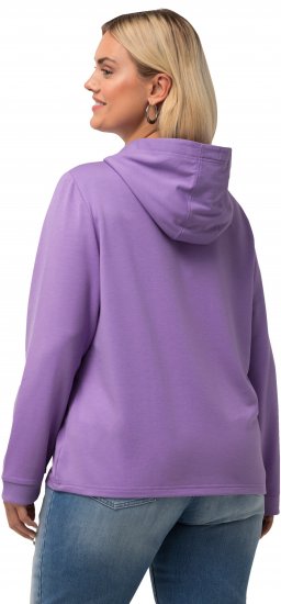 Ulla Popken City Name Graphic Hoodie Light Purple - Sweaters & hoodies - 