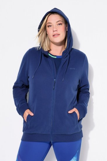 Ulla Popken Athletic Department Hoodie Navy - Sweaters & hoodies - Warme Sweatshirts, Hoodies & Truien