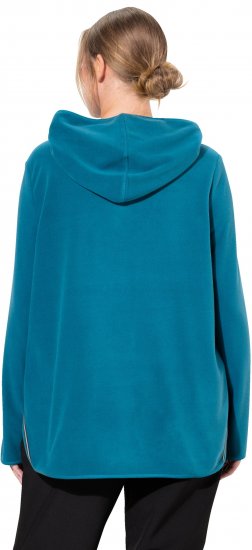 Ulla Popken Fleece Sweatshirt Hoodie Dark Petrol - Sweaters & hoodies - 