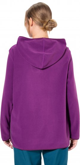 Ulla Popken Fleece Sweatshirt Hoodie Aubergine - Sweaters & hoodies - 