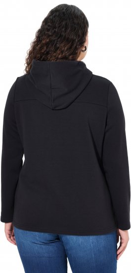 Ulla Popken TRUE Lettering Hoodie Black - Sweaters & hoodies - 