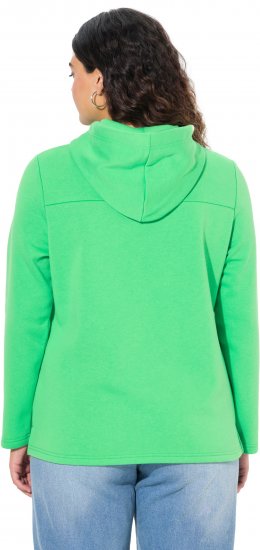 Ulla Popken TRUE Lettering Hoodie Mint Green - Sweaters & hoodies - 