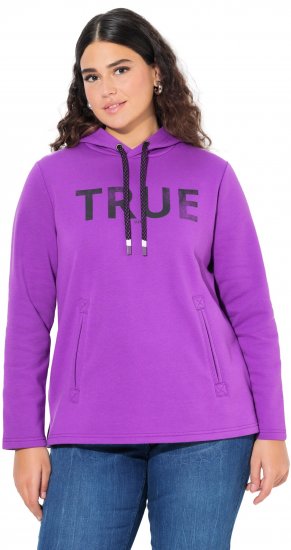 Ulla Popken TRUE Lettering Hoodie Neon Red - Sweaters & hoodies - 