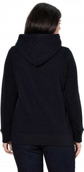 Ulla Popken Relaxed Fit Long Sleeve Hoodie Black - Sweaters & hoodies - 
