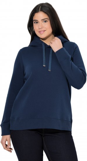 Ulla Popken Relaxed Fit Long Sleeve Hoodie Navy - Sweaters & hoodies - 