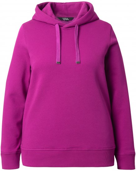 Ulla Popken Relaxed Fit Long Sleeve Hoodie Berry - Sweaters & hoodies - 
