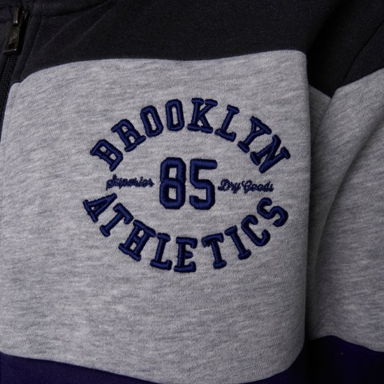 Kam Jeans 7083 Zip Thru Cut & Saw Brooklyn Hoodie Jet Black - Sweaters & hoodies - Sweaters & Hoodies Grote Maten Heren