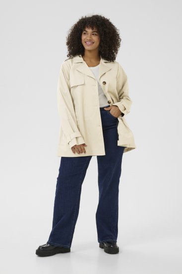 Kaffe Curve Tricia Jas Veergrijs - Jassen & mantels - 