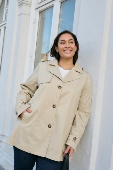 Kaffe Curve Tricia Jas Veergrijs - Jassen & mantels - 