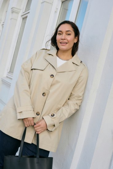 Kaffe Curve Tricia Jas Veergrijs - Jassen & mantels - 