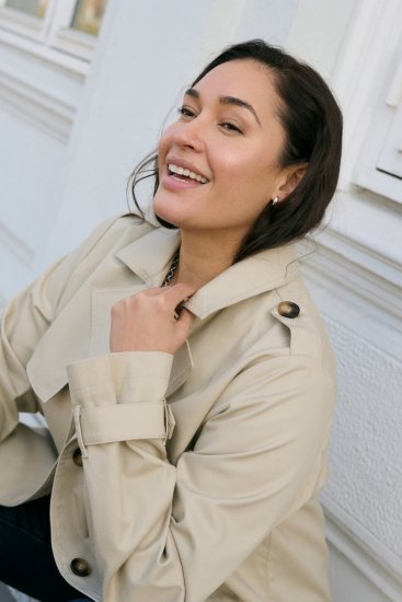 Kaffe Curve Tricia Jas Veergrijs - Jassen & mantels - 