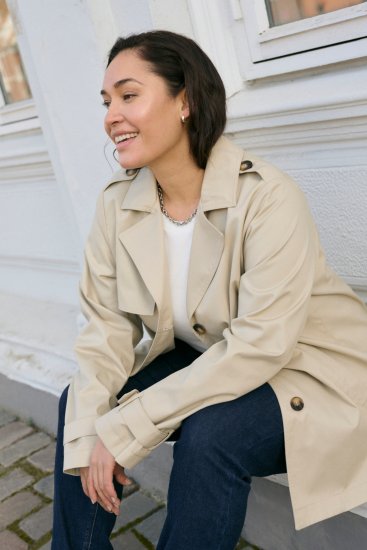 Kaffe Curve Tricia Jas Veergrijs - Jassen & mantels - 