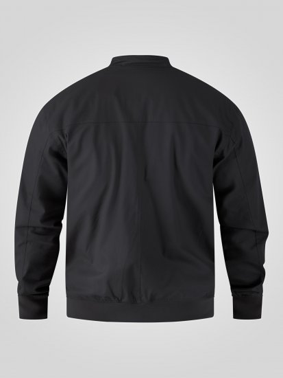 D555 Kent Elastic Rib Hem & Cuffs Harrington Jacket Black - Jassen - Grote Maten Herenjassen