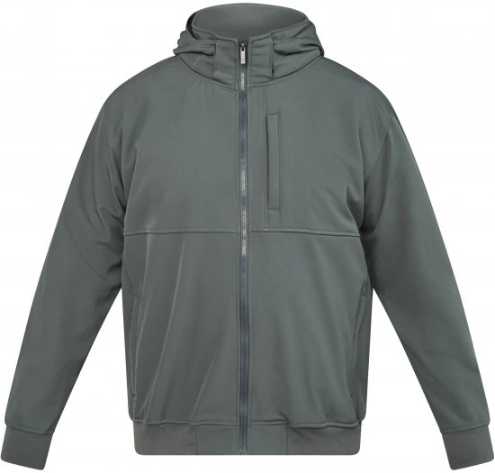 North Latitude 61301 Softshell Jas met Afneembare Capuchon Donkergroen - Jassen - Grote Maten Herenjassen