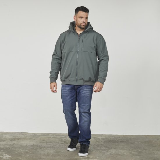 North Latitude 61301 Softshell Jas met Afneembare Capuchon Donkergroen - Jassen - Grote Maten Herenjassen