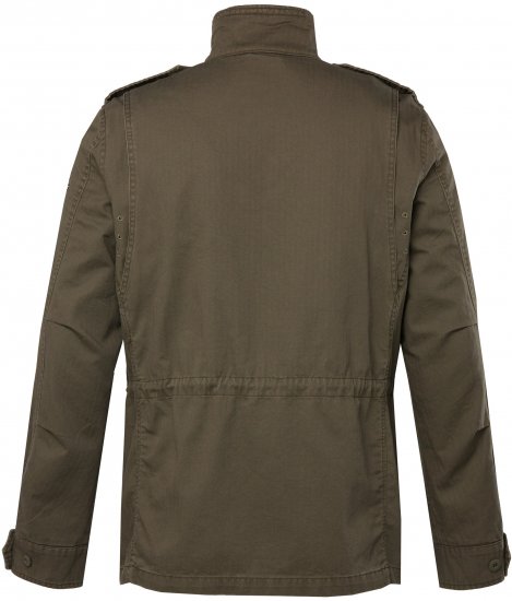 JP1880 Field Jacket with Badges Vintage Look TALL Moss Green - TALL jassen - 