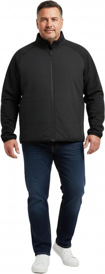 Dobsom Hybrid Jas Zwart - Sportkleding & outdoor - Grote Maten Sportkleding Heren