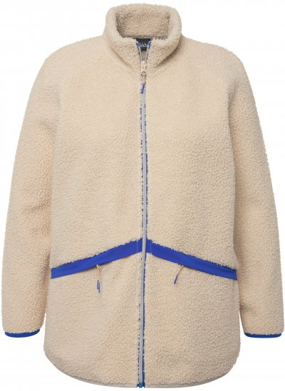 Ulla Popken Teddy Fleece Jacket Vanilla - Jassen - 