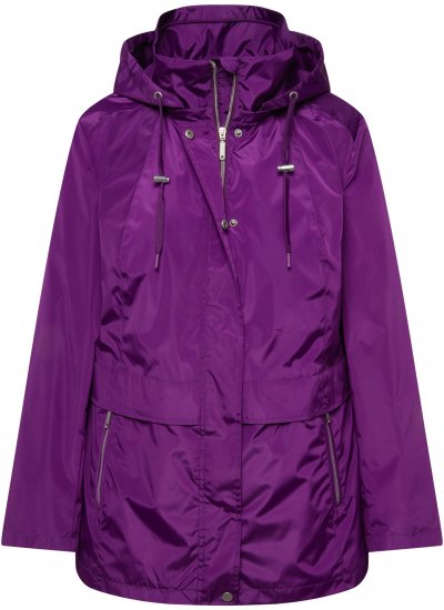 Ulla Popken HYPRAR Water-Repellent Windbreaker Dark Purple - Jassen - 
