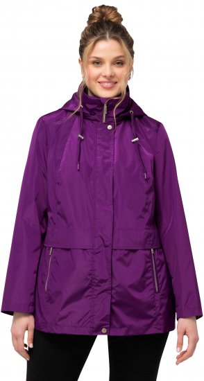 Ulla Popken HYPRAR Water-Repellent Windbreaker Dark Purple - Jassen - 