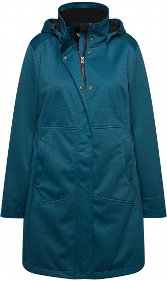 Ulla Popken HYPRAR Melange Softshell Jacket Grey Blue - Jassen - 