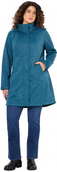 Ulla Popken HYPRAR Melange Softshell Jacket Grey Blue - Jassen - 