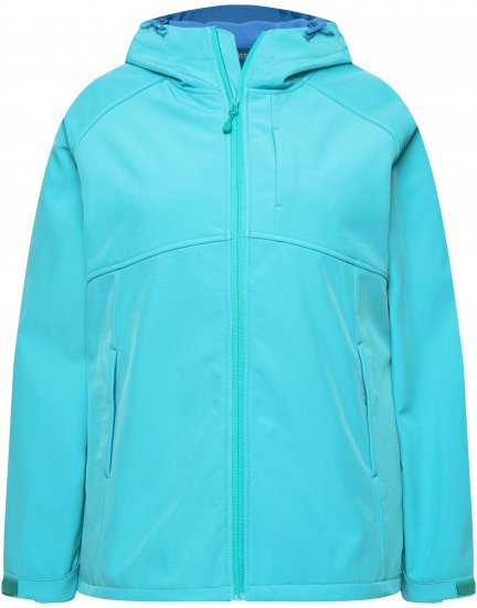 Ulla Popken Softshell Contrast Color Jacket Turquoise - Jassen - 