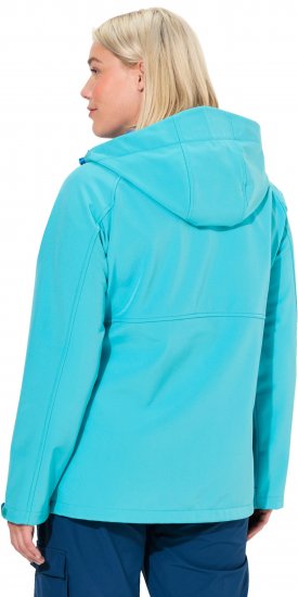 Ulla Popken Softshell Contrast Color Jacket Turquoise - Jassen - 