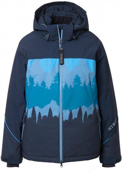 Ulla Popken Landscape Print Triple Function Performance Jacket Navy - Jassen - 