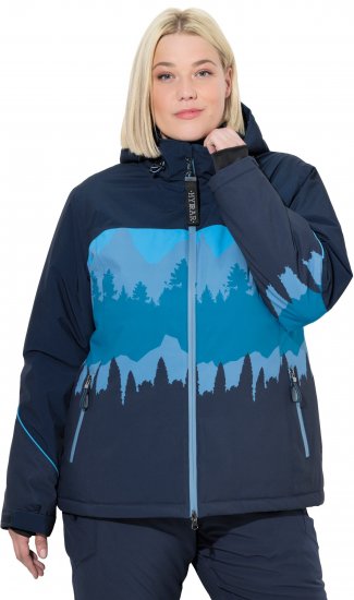 Ulla Popken Landscape Print Triple Function Performance Jacket Navy - Jassen - 