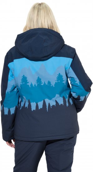 Ulla Popken Landscape Print Triple Function Performance Jacket Navy - Jassen - 