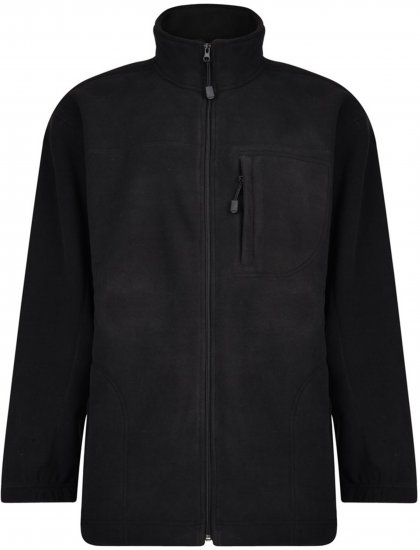 Espionage FL014 Bonded Fleece Jacket Black - Jassen - Grote Maten Herenjassen