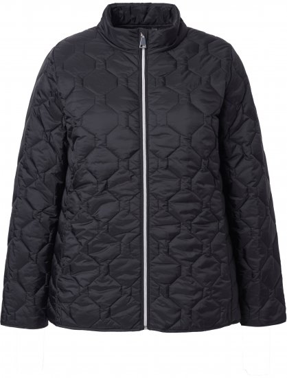Ulla Popken HYPRAR Lightweight Quilted Water-Repellent Jacket Black - Jassen - 
